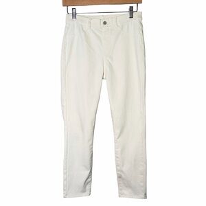 Uniqlo Ultra Stretch High Rise Cropped Denim Leggings in White , Size M 28"